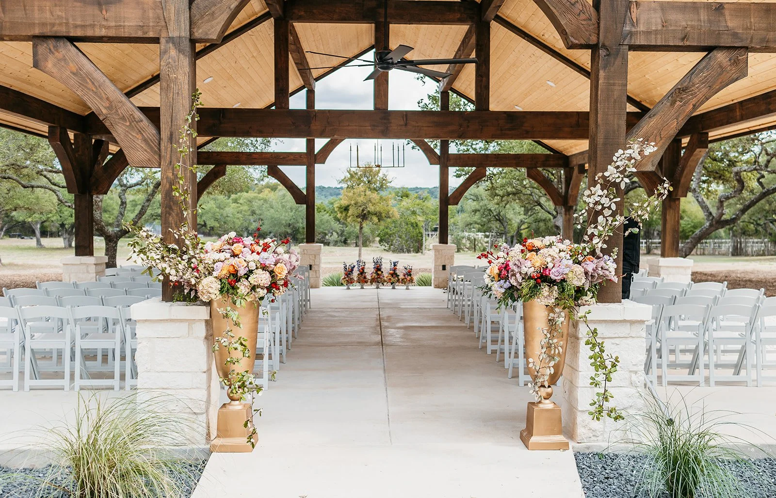 Professional venue transformed into a breathtaking celebration space